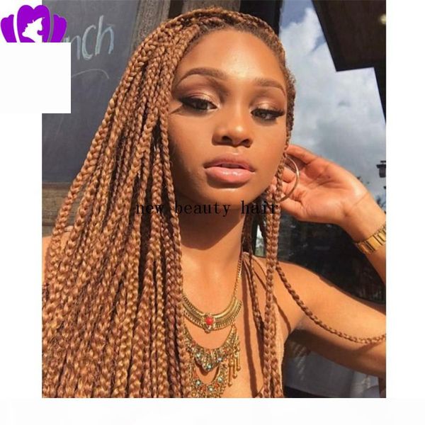 african box braid wig synthetic medium brown color full braids lace front wigs with baby hair natural hairline, Black
african box braid wig synthetic medium brown color full braids lace front wigs with baby hair natural hairline, Black