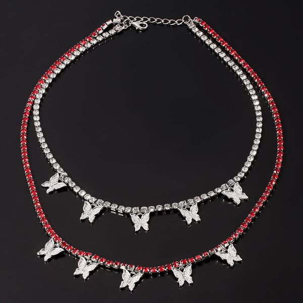 charm bling crystal choker with butterfly pendant necklaces red white zirconia tennis chain necklaces for women elegant jewelry, Golden;silver
charm bling crystal choker with butterfly pendant necklaces red white zirconia tennis chain necklaces for women elegant jewelry, Golden;silver