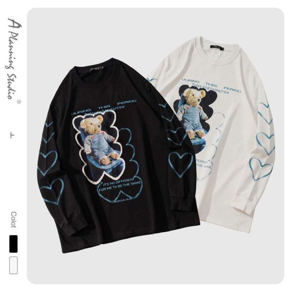 autumn and winter new long sleeve bear print round neck pullover sweater fashion brand neutral cartoon loose casual top, Black
autumn and winter new long sleeve bear print round neck pullover sweater fashion brand neutral cartoon loose casual top, Black