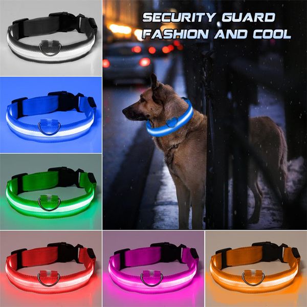 nylon led pet dog collar night safety flashing glow in the dark dog leash dogs luminous fluorescent collars pet supplies
nylon led pet dog collar night safety flashing glow in the dark dog leash dogs luminous fluorescent collars pet supplies