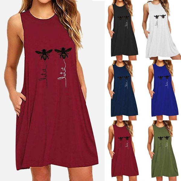 40# womens o-neck pocket printing sleeveless casual nightdress summer holiday beach dress comfy soft mini dress (plus size, Black;gray
40# womens o-neck pocket printing sleeveless casual nightdress summer holiday beach dress comfy soft mini dress (plus size, Black;gray
