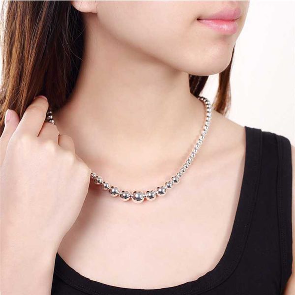 chokers large and small beads necklaces round women's four seasons simple bead, Golden;silver
chokers large and small beads necklaces round women's four seasons simple bead, Golden;silver