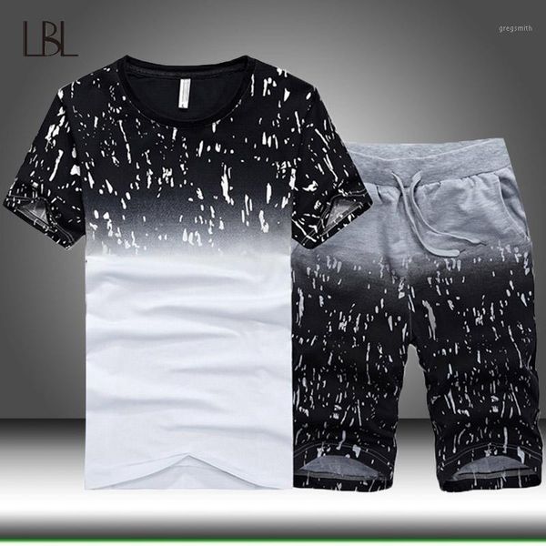 men 2 pieces sets sportswear mens summer casual thin breathable short sleeve t shirt + shorts sets male 2020 new track suit set1, Gray
men 2 pieces sets sportswear mens summer casual thin breathable short sleeve t shirt + shorts sets male 2020 new track suit set1, Gray
