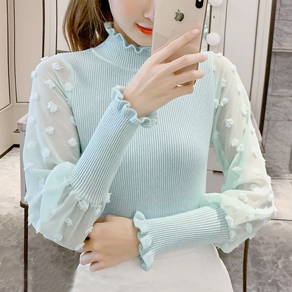 sweet knitted bottoming shirt women korean fashion lace stitching pullover autumn winter long-sleeve sweater, White;black
sweet knitted bottoming shirt women korean fashion lace stitching pullover autumn winter long-sleeve sweater, White;black