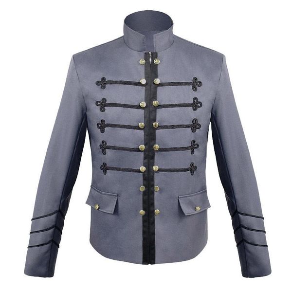 men's jackets retro men parade jacket gothic casual stand collar single breasted coat uniform male punk cosplay costume, Black;brown
men's jackets retro men parade jacket gothic casual stand collar single breasted coat uniform male punk cosplay costume, Black;brown