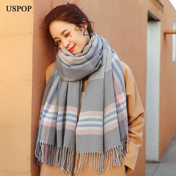 scarves uspop thick warm winter plaid women tassel scarf soft cashmere-like shawl, Blue;gray
scarves uspop thick warm winter plaid women tassel scarf soft cashmere-like shawl, Blue;gray