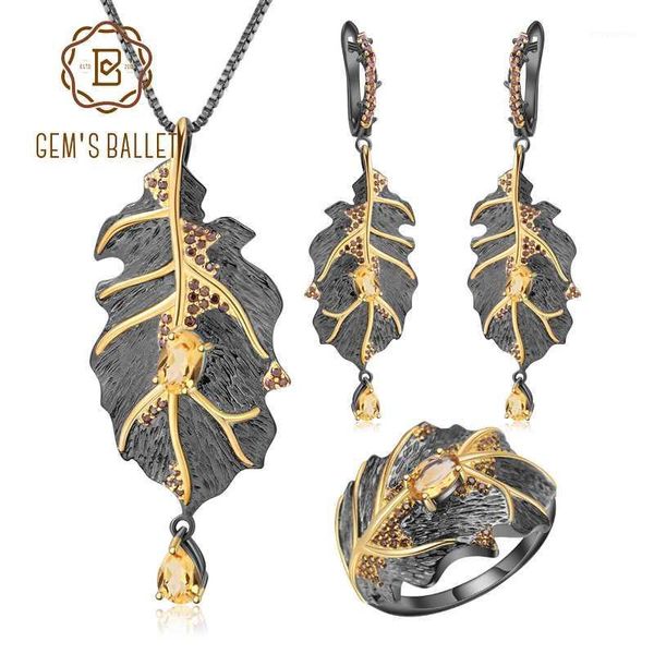 gem's ballet georgia o'keeffe natural citrine 925 sterling silver handmade leaves ring earrings pendant jewelry set for women1, Black
gem's ballet georgia o'keeffe natural citrine 925 sterling silver handmade leaves ring earrings pendant jewelry set for women1, Black