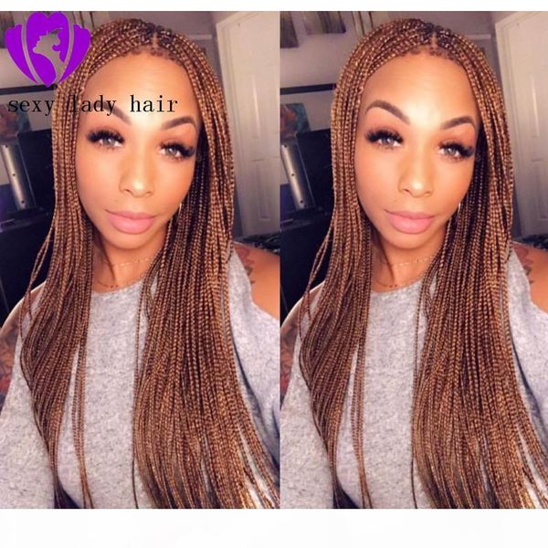 long medium brown color braided box braids brazilian full lace front wig heat resistant synthetic micro braid wig for women with baby hair, Black
long medium brown color braided box braids brazilian full lace front wig heat resistant synthetic micro braid wig for women with baby hair, Black
