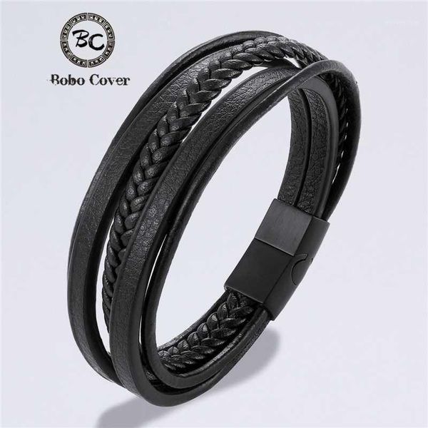 vintage multi-layer braid genuine leather bracelets men stainless steel buckle charm wrap bracelet women male jewelry wholesale1, Golden;silver
vintage multi-layer braid genuine leather bracelets men stainless steel buckle charm wrap bracelet women male jewelry wholesale1, Golden;silver