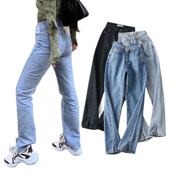 women's fall winter elegant elastic straight denim skinny high waist split mopping pants 3 colors plus size flare jeans, Blue
women's fall winter elegant elastic straight denim skinny high waist split mopping pants 3 colors plus size flare jeans, Blue