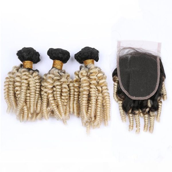 #1b 613 blonde ombre aunty funmi human hair bundles with closure ombre blonde funmi curly indian virgin hair weaves with 4x4 lace closure, Black;brown
#1b 613 blonde ombre aunty funmi human hair bundles with closure ombre blonde funmi curly indian virgin hair weaves with 4x4 lace closure, Black;brown