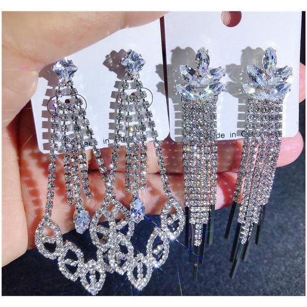 mix tassel earrings bling bling shine full crystal rhinestone claw chain diamond exaggerated earrings boutique whol jllpxy yy_dhhome, Silver
mix tassel earrings bling bling shine full crystal rhinestone claw chain diamond exaggerated earrings boutique whol jllpxy yy_dhhome, Silver