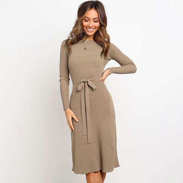 2020 autumn knitted dress women winter midi party dress ladies long sleeve knitting sweater dress female with belt, Black;gray
2020 autumn knitted dress women winter midi party dress ladies long sleeve knitting sweater dress female with belt, Black;gray
