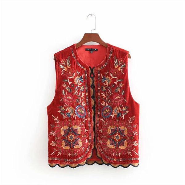 2018 women vintage sequins flower embroidery vest jacket ladies retro national style patchwork casual velvet waistcoat ct154, Black;white
2018 women vintage sequins flower embroidery vest jacket ladies retro national style patchwork casual velvet waistcoat ct154, Black;white