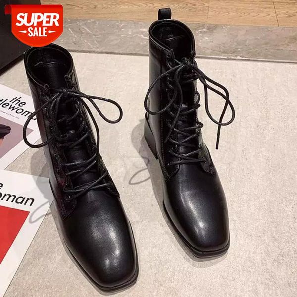 2020 lace up ankle boots autumn winter cow leather women shoes square high heel short boots square toe zapatos de mujer #qo6m, Black
2020 lace up ankle boots autumn winter cow leather women shoes square high heel short boots square toe zapatos de mujer #qo6m, Black