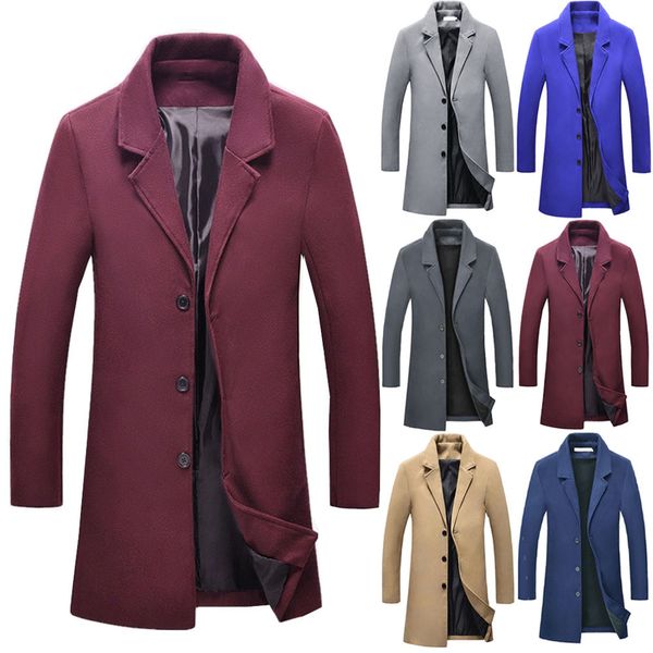 7 colors m~ plus size men coat winter men wool overcoat thick trench coat style lapel long jackets new arrivals lj201106, Black
7 colors m~ plus size men coat winter men wool overcoat thick trench coat style lapel long jackets new arrivals lj201106, Black