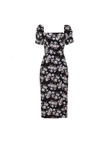 2021 new vintage hong kong style show fine black long floral drapeja dress manga square mid-calf women's dresses thin 975m, Black;gray
2021 new vintage hong kong style show fine black long floral drapeja dress manga square mid-calf women's dresses thin 975m, Black;gray