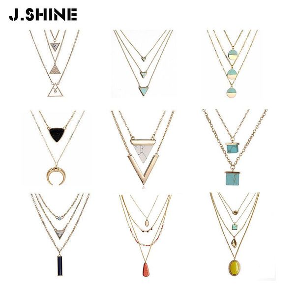 pendant necklaces jshine fashion necklace for women 2021 statement geometric stone multi layer gift triangle layered choker, Silver
pendant necklaces jshine fashion necklace for women 2021 statement geometric stone multi layer gift triangle layered choker, Silver
