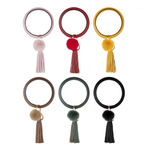 sell tassel bracelet key ring anti-lost circle pu leather hair ball bracelet key ring pendant1, Silver
sell tassel bracelet key ring anti-lost circle pu leather hair ball bracelet key ring pendant1, Silver