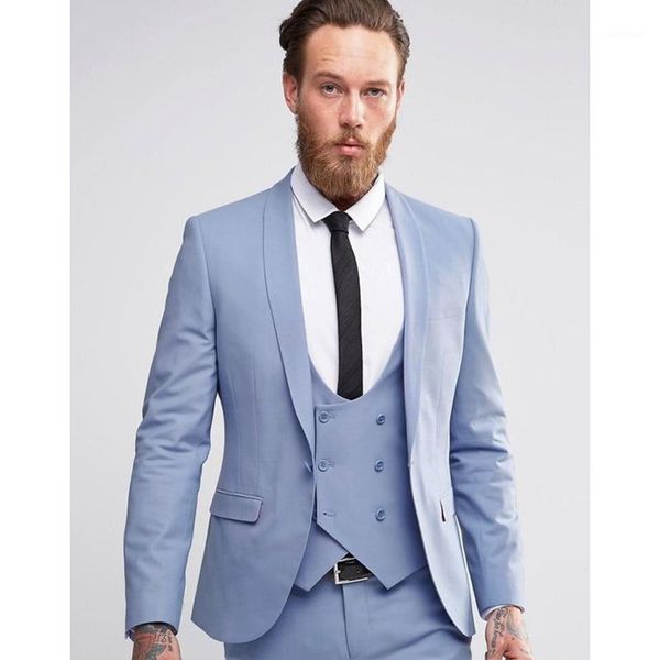 custom made light blue men suits double breasted blazer slim fit skinny 3 piece groom tuxedos wedding suits (jacket+pant+vest)1, White;black
custom made light blue men suits double breasted blazer slim fit skinny 3 piece groom tuxedos wedding suits (jacket+pant+vest)1, White;black