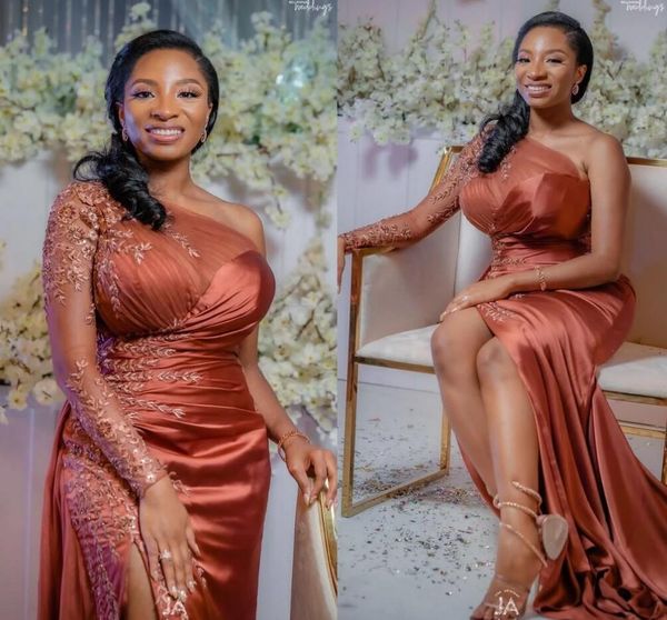 african plus size evening dresses 2021 one shoulder long sleeves prom gown with high side split formal party bridesmaid dress, Black
african plus size evening dresses 2021 one shoulder long sleeves prom gown with high side split formal party bridesmaid dress, Black