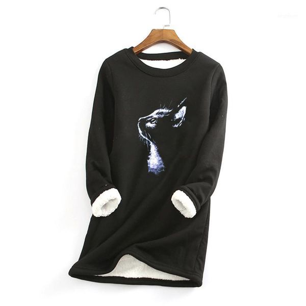 2021 women sweatshirts thick fleece printing long sleeve sweatshirt warm o-neck blouse underwear sudadera mujer1, Black
2021 women sweatshirts thick fleece printing long sleeve sweatshirt warm o-neck blouse underwear sudadera mujer1, Black