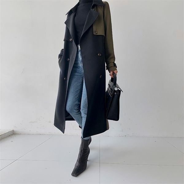 autumn new arrival trench coat women double breasted long coat female fashion slim belted windbreaker 201031, Tan;black
autumn new arrival trench coat women double breasted long coat female fashion slim belted windbreaker 201031, Tan;black
