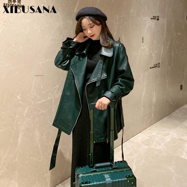 xibusana pu leather coat for women's 2020 winter new vintage receive waist long sleeve notched collar plus velvet jacket female, Black
xibusana pu leather coat for women's 2020 winter new vintage receive waist long sleeve notched collar plus velvet jacket female, Black