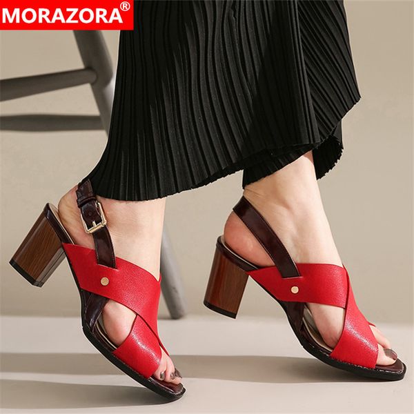 morazora 2020 plus size 34-42 women sandals thick high heels square toe ladies dress shoes genuine leather summer shoes woman 0928, Black
morazora 2020 plus size 34-42 women sandals thick high heels square toe ladies dress shoes genuine leather summer shoes woman 0928, Black