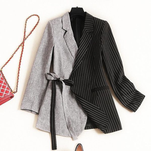 women's suits & blazers women clothes fashion small suit jacket stripe splice female autumn striped lace, White;black
women's suits & blazers women clothes fashion small suit jacket stripe splice female autumn striped lace, White;black