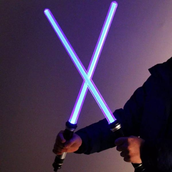 2pcs laser lightsaber boy gril toys darth vaders sword cosplay bow toy double light saber sword toys with sound laser xmas gifts q0113
2pcs laser lightsaber boy gril toys darth vaders sword cosplay bow toy double light saber sword toys with sound laser xmas gifts q0113