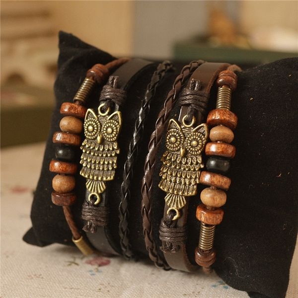 kqemo pure cowhide multi-layer owl wooden bead and rope lovers pure cowhide bracelet multi-layer owl wooden rope bracelet and bead lovers ms, Golden;silver
kqemo pure cowhide multi-layer owl wooden bead and rope lovers pure cowhide bracelet multi-layer owl wooden rope bracelet and bead lovers ms, Golden;silver