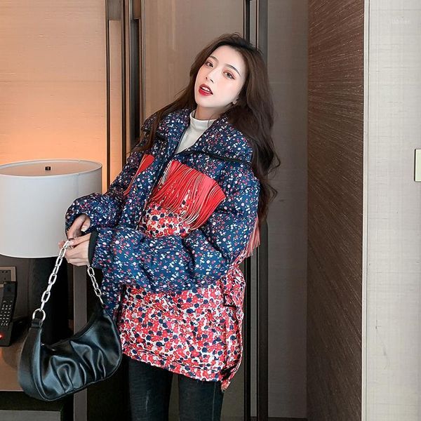 2021 new winter thickened warm and slim fit with belt tassel women's coat down cotton jacket1, Black
2021 new winter thickened warm and slim fit with belt tassel women's coat down cotton jacket1, Black