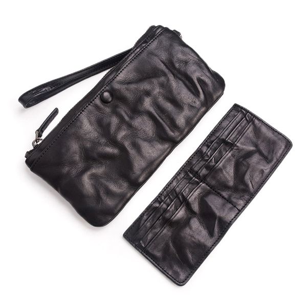aetoo men's handmade retro long wallet, head leather casual card bag, trending handbag, women's mobile phone bag, Red;black
aetoo men's handmade retro long wallet, head leather casual card bag, trending handbag, women's mobile phone bag, Red;black
