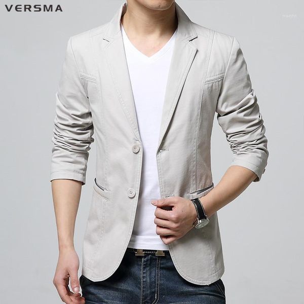 versma 2017 black beige 2 buttons blazer suit dress jacket coat men cotton fashion slim fit suits blazers for boys1, White;black
versma 2017 black beige 2 buttons blazer suit dress jacket coat men cotton fashion slim fit suits blazers for boys1, White;black