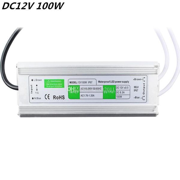 high efficiency 12v 100w waterproof ip67 led driver transformer power supply electronic ac 110~260v for outdoor usage
high efficiency 12v 100w waterproof ip67 led driver transformer power supply electronic ac 110~260v for outdoor usage