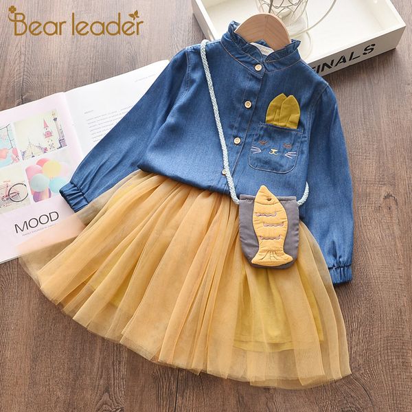 bear leader girls dress 2020 new spring fashion style cartoon denim t-shirt mesh skirt 2pcs for girls suits children clothing y200623, White
bear leader girls dress 2020 new spring fashion style cartoon denim t-shirt mesh skirt 2pcs for girls suits children clothing y200623, White