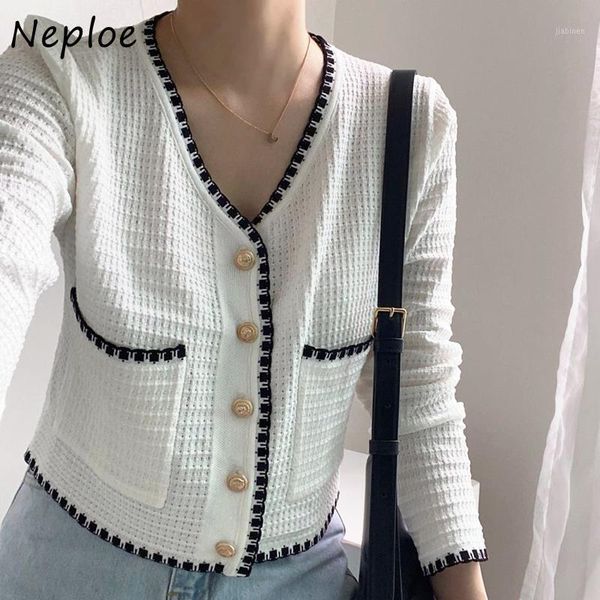 neploe retro simple v-neck ladies sweater single-breasted straight knit cardigan women 2020 autumn new chic button jacket 1f5171, White
neploe retro simple v-neck ladies sweater single-breasted straight knit cardigan women 2020 autumn new chic button jacket 1f5171, White