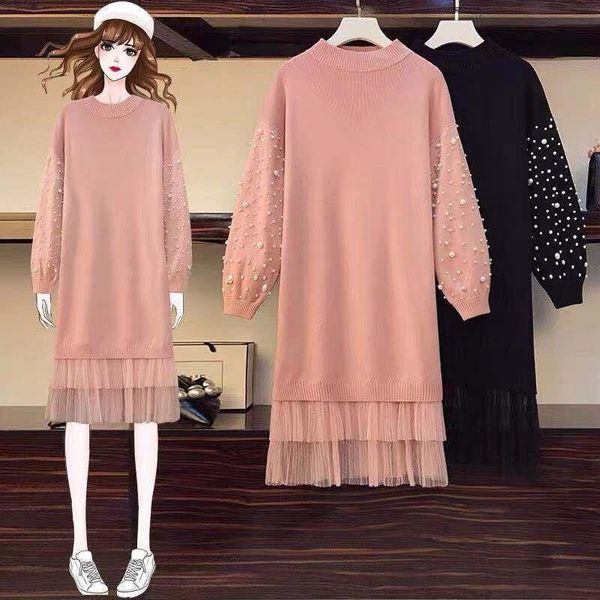 tileewon plus size 4xl 2021 spring/autumn fashion knitted long solid color dress, Black;gray
tileewon plus size 4xl 2021 spring/autumn fashion knitted long solid color dress, Black;gray