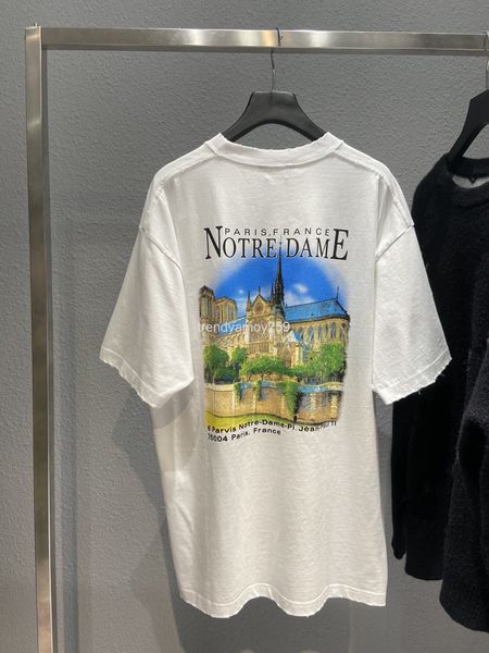 women's t-shirt spring and summer high version b paris castle large print pullover round neck loose t-shirt short sleeve, White
women's t-shirt spring and summer high version b paris castle large print pullover round neck loose t-shirt short sleeve, White
