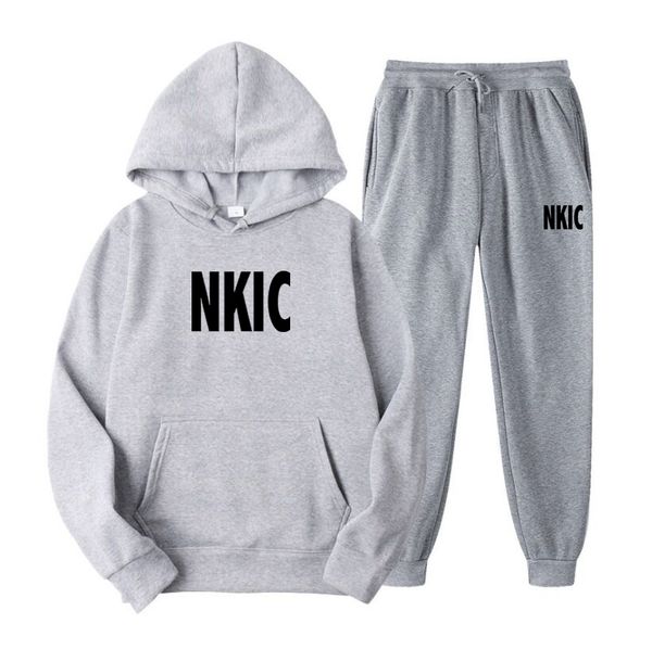 sweat suit 2pc men's casual brand tracksuit two piece set sportswear drawstring pants +letter printed hoodies unique sports set s-3xl, Gray
sweat suit 2pc men's casual brand tracksuit two piece set sportswear drawstring pants +letter printed hoodies unique sports set s-3xl, Gray