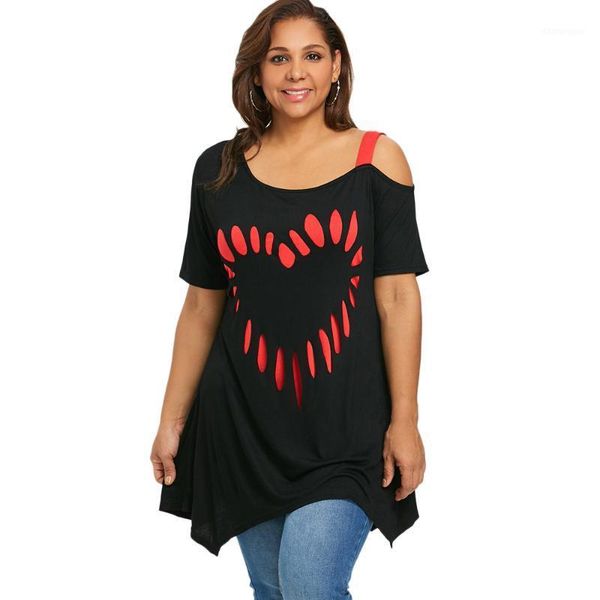 gamiss women summer casual irregular plus size 5xl short sleeve heart print tunic t-shirt pullover ladies skew neck t-shirts1, White
gamiss women summer casual irregular plus size 5xl short sleeve heart print tunic t-shirt pullover ladies skew neck t-shirts1, White