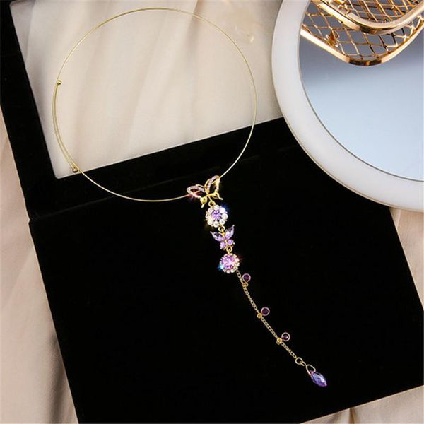 fyuan beautiful butterfly choker necklaces for women long purple crystal pendant necklaces bride jewelry party gifts1, Golden;silver
fyuan beautiful butterfly choker necklaces for women long purple crystal pendant necklaces bride jewelry party gifts1, Golden;silver