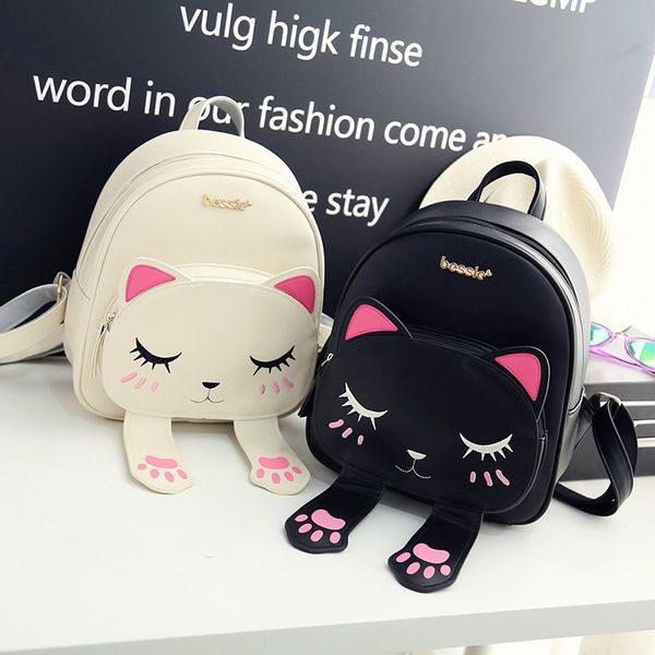 cat backpack black preppy style school backpacks funny pu leather fashion women shoulder bag travel back pack sac a dos lj201225
cat backpack black preppy style school backpacks funny pu leather fashion women shoulder bag travel back pack sac a dos lj201225