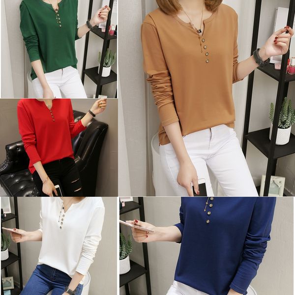 autumn 2020 cotton long sleeve t-shirt women's coat large women's loose solid color bottom coat rgsun, White
autumn 2020 cotton long sleeve t-shirt women's coat large women's loose solid color bottom coat rgsun, White
