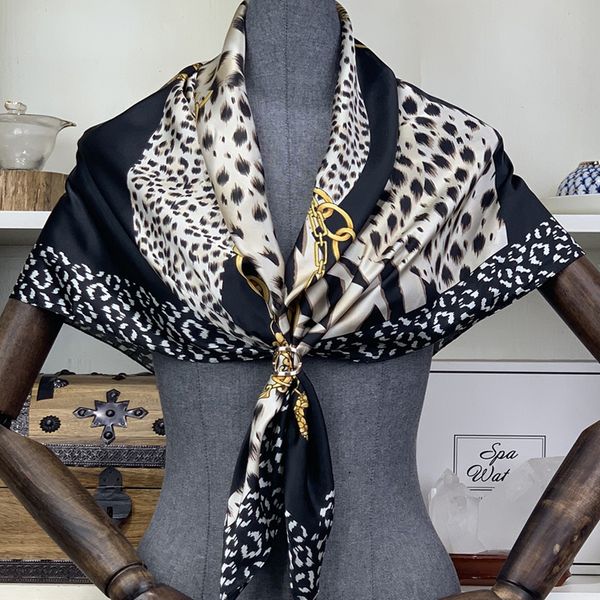 summer leopard print silk scarves 90cm square hijab scarf female ladies foulard chiffon shawl bandanna wrap muffler pareo y201007, Blue;gray
summer leopard print silk scarves 90cm square hijab scarf female ladies foulard chiffon shawl bandanna wrap muffler pareo y201007, Blue;gray