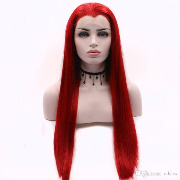 red synthetic lace front wig long straight glueless color red synthetic lace wigs for women heat resistant fiber with baby hairs, Black
red synthetic lace front wig long straight glueless color red synthetic lace wigs for women heat resistant fiber with baby hairs, Black