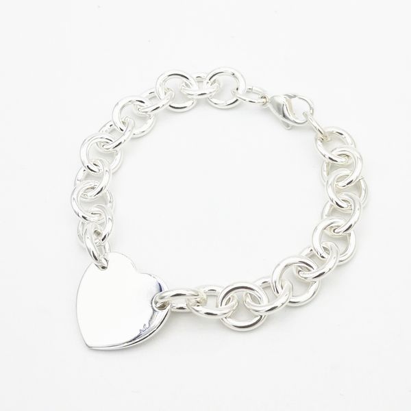 1: 1 sterling silver 925 classic fashion popular heart shaped ladies bracelet jewelry holiday gift 1028, Black
1: 1 sterling silver 925 classic fashion popular heart shaped ladies bracelet jewelry holiday gift 1028, Black