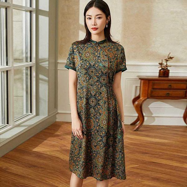 100% silk dress vintage printed turn down neck short sleeve special design dresses elegant casual new fashion style1, Black;gray
100% silk dress vintage printed turn down neck short sleeve special design dresses elegant casual new fashion style1, Black;gray