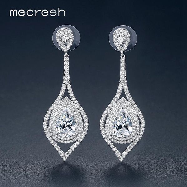 dangle & chandelier mecresh + clear tear drop cubic zirconia women wedding earrings jewelry 2021 leaf color bridal hanging eh1129, Silver
dangle & chandelier mecresh + clear tear drop cubic zirconia women wedding earrings jewelry 2021 leaf color bridal hanging eh1129, Silver